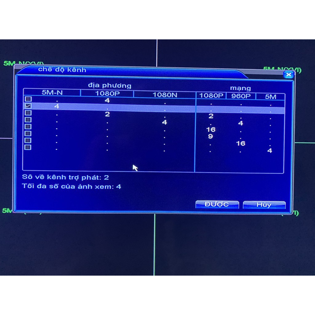 Đầu ghi AHD 4 kênh 5M-N, ip 16 kênh 1080P