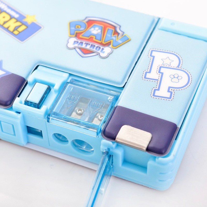 Túi Đựng Bút 2 Ngăn Đa Năng Hình Chú Chó Hoạt Hình Dễ Thương Có Đồ Gọt Cho Học Sinh