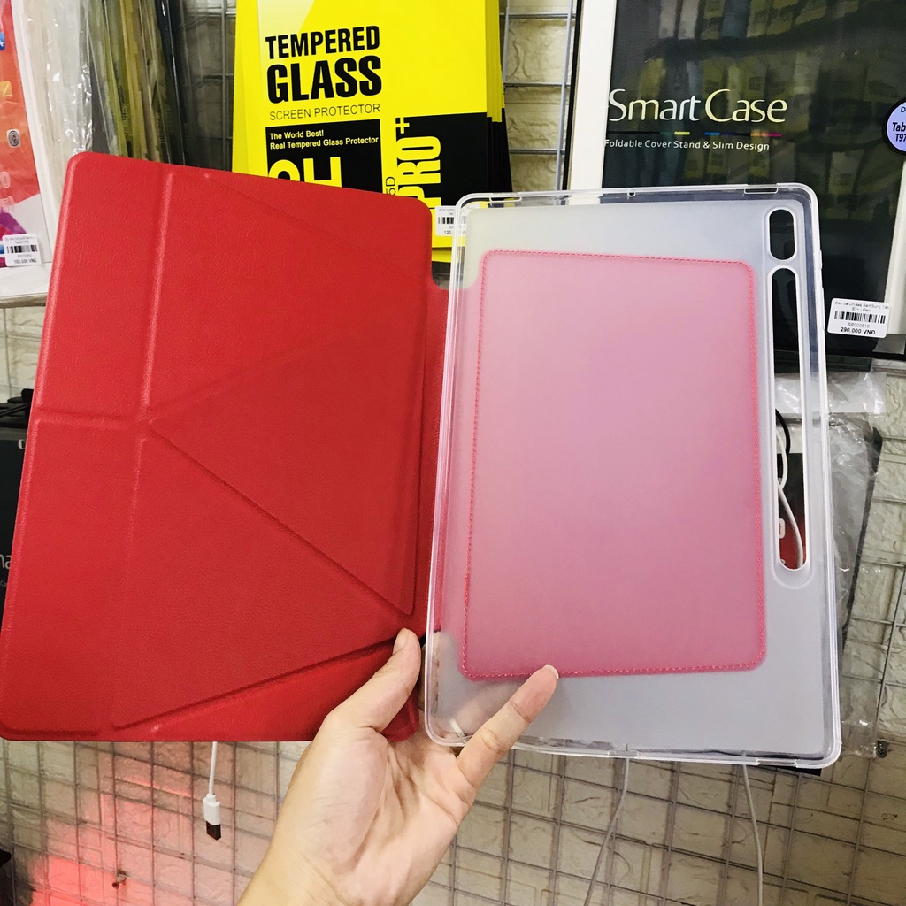 Bao da Onjess cho SamSung Galaxy Tab S7 FE, Tab S7, Tab S7 Plus chính hãng Onjess lưng silicone mềm, chống va đập