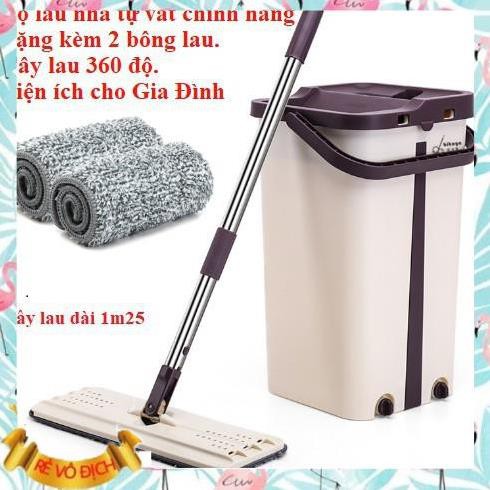 (Giá sỉ)  Bộ Cây Lau Nhà 2 Ngăn Tự Vắt Tiện Dụng  - M103