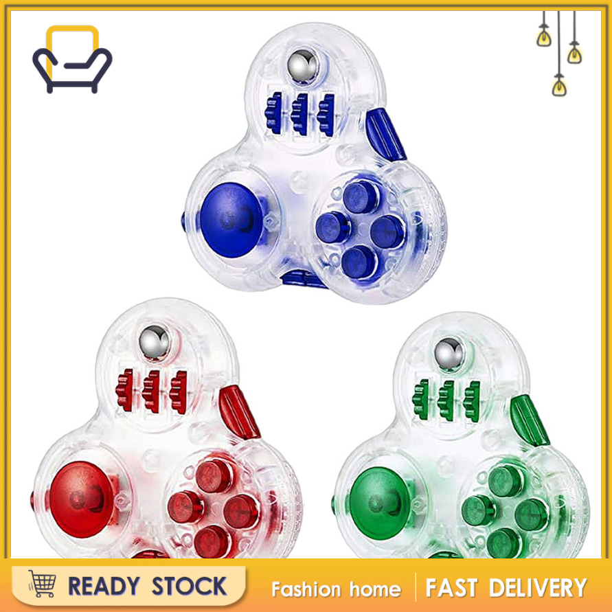 【Fashion home】Portable Fidget Pad Controller Anxiety Stress Reducer Hand Toy Durable Red