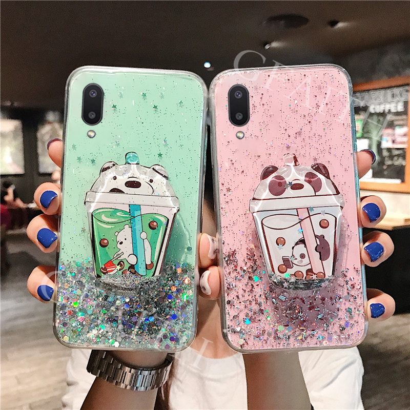 Ốp điện thoại dẻo họa tiết chú gấu dễ thương cho SAMSUNG GALAXY A02 2021 A22 5G A32 4G A52 A72 A02S A12 A42 M02 M12 SAMSUNGA02