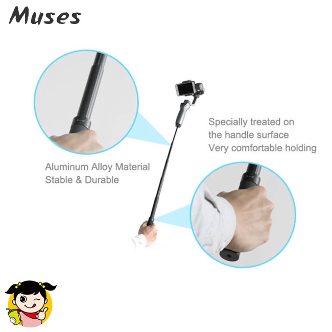 Phụ kiện gậy mở rộng tự chụp ảnh cho DJI OSMO Mobile 2/Zhiyun Q 4 tiện dụng
