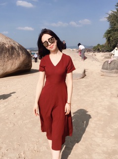 Đầm maxi xinh có ảnh thật