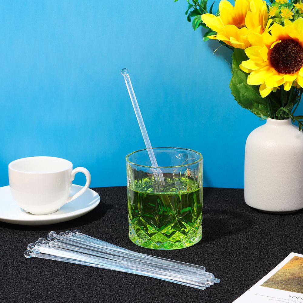 Set 100 que nhựa trong suốt để khuấy cà phê/ làm đồ thủ công