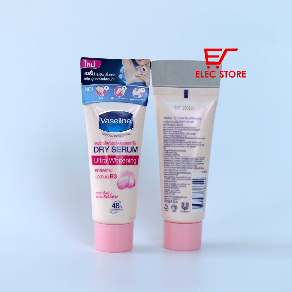 Lăn khử mùi trắng nách Vaseline Ultra White Dry Serum Thái Lan