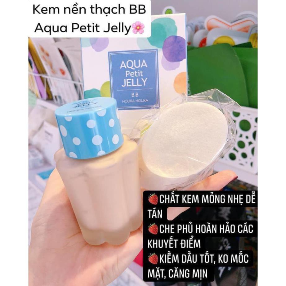 [Hàng Auth Hàn Quốc] Kem Nền Dạng Thạch Holika Aqua Petit Jelly BB Cream kiềm dầu tốt và che phủ Hàn Quốc 40ml