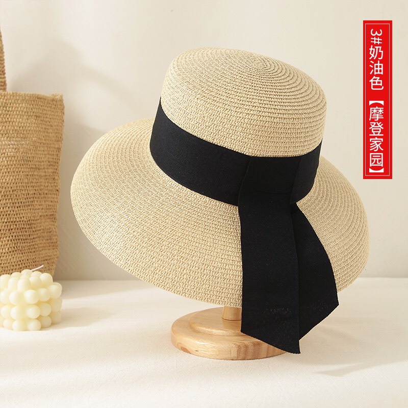 Mũ cói đi biển nữ vành rộng chống nắng, nón cói nơ xinh thời trang Hàn Quốc rẻ đẹp