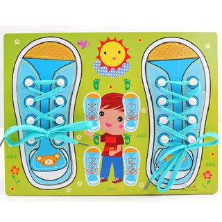 Đồ chơi Bé 3 tuổi Bộ mẫu cho Bé học xỏ giày đôi cho bé.
