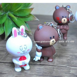 Ms: 6589c - combo 2 móc khóa thỏ cony và gấu brown - mẩu c