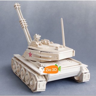 Đồ Chơi Lắp Ráp Gỗ 3D Mô Hình Xe Tăng