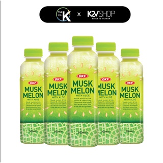[Combo 5] Nước Ép Dưa Lưới Cùng Với Nha Đam OKF Hàn Quốc 500ml - K2V Shop