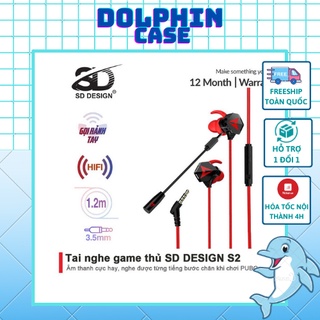 Tai nghe Gaming chính hãng SD DESIGN S2 chuyên dùng cho game thủ có mic, chân kim nghiêng 3.5mm
