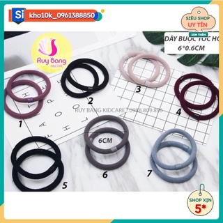 Sỉ 10 buộc tóc trơn đen đơn giản  27k