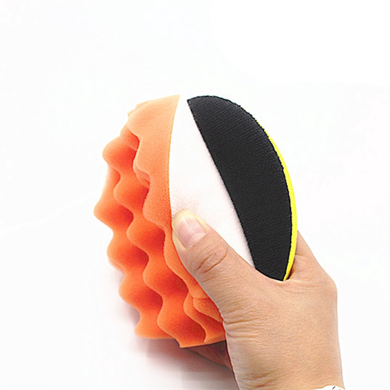 Bộ 5 món gồm miếng xốp 125mm + đầu nối M10 cho máy đánh bóng xe hơi | BigBuy360 - bigbuy360.vn