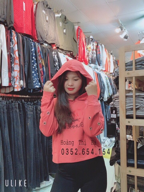 [Mã WAMST111 giảm 15k đơn 99k] Áo cotton da cá có mũ dáng croptop | BigBuy360 - bigbuy360.vn