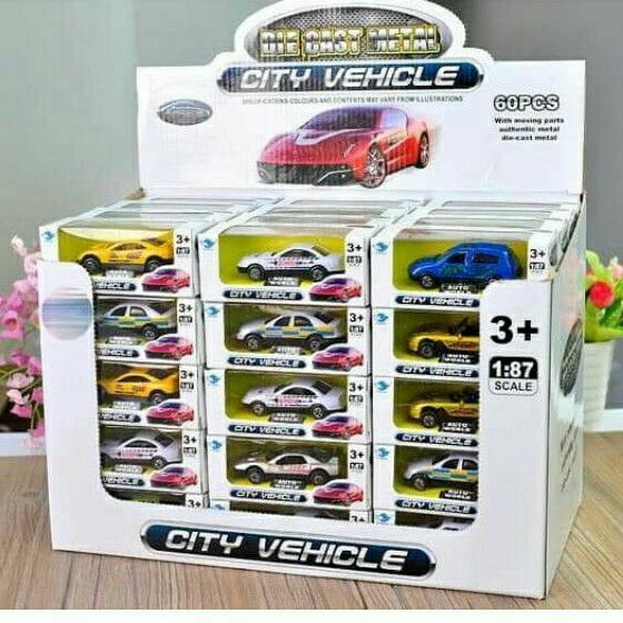 Set 10 xe đồ chơi kim loại mô hình vehicle tỉ lệ 1:64 dáng thể thao nét đẹp