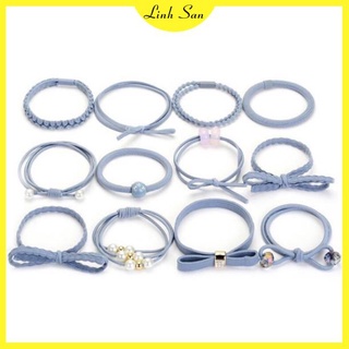Hộp 12 chiếc chun buộc tóc siêu đẹp n