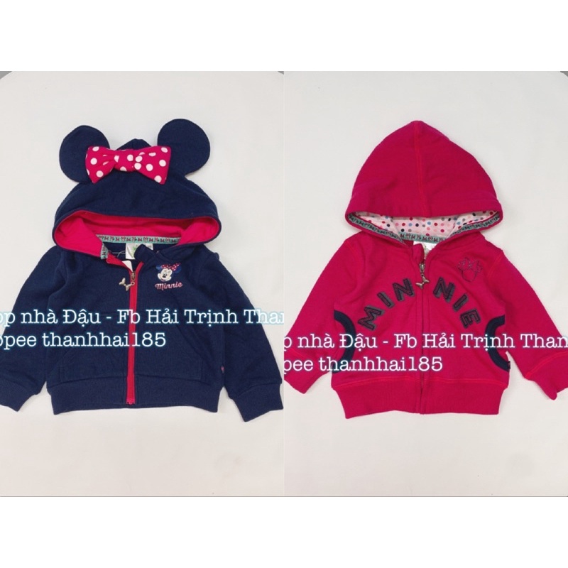 Áo khoác nhẹ có mũ bé gái hoạ tiết Minnie