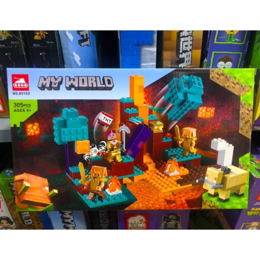 Bộ lego xếp hình Minecraft Bela 60105  305 chi tiết