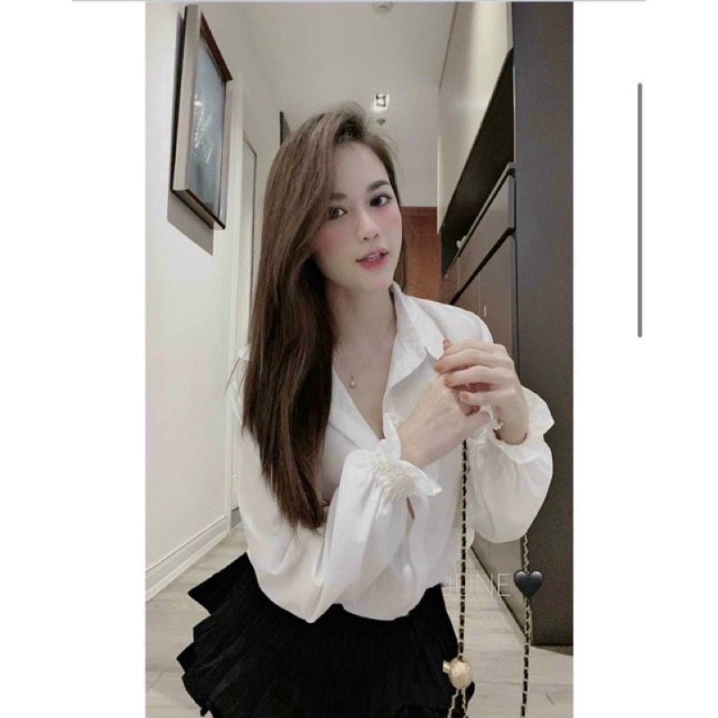 Áo Sơ Mi Nữ Dài tay form rộng vintage