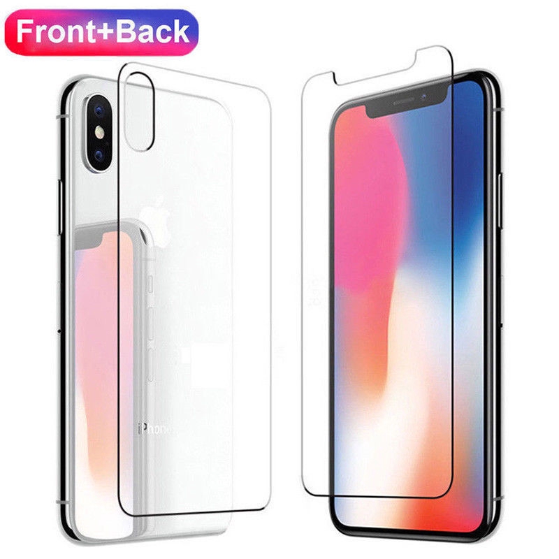 Kính cường lực bảo vệ mặt trước sau cho Iphone xs max xr 8 7 6s plus 5