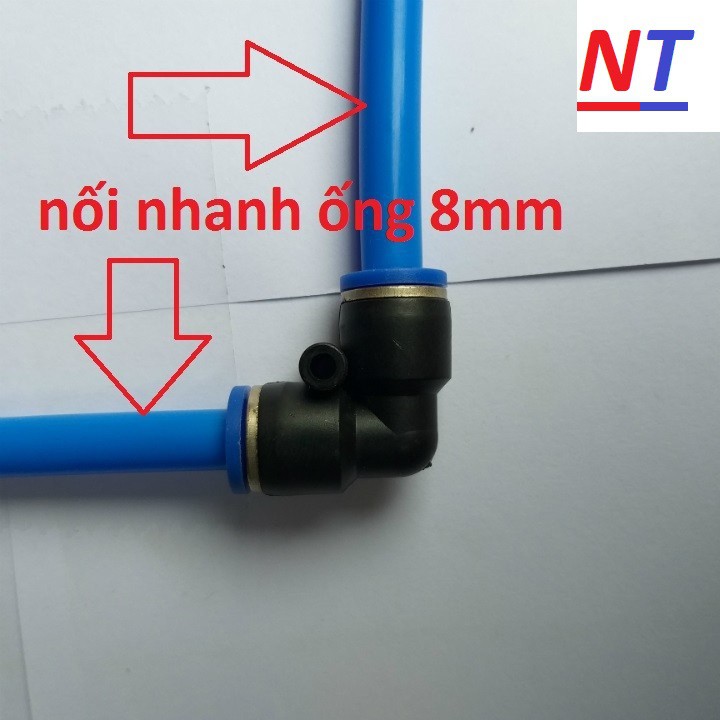 Co L 8mm - Nối Nhanh PE 8mm Lắp Ống Phun Sương - CUT phun suong