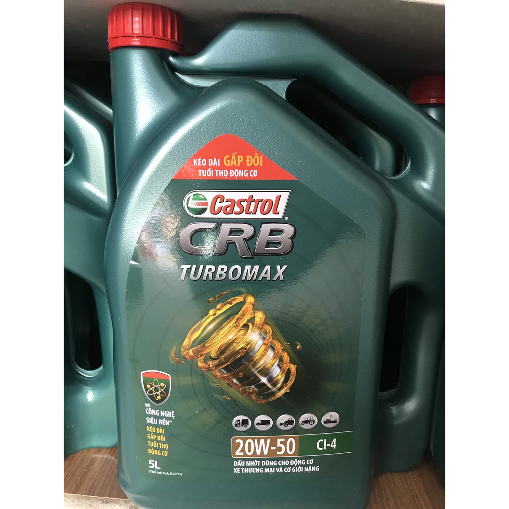 Dầu Nhớt Castrol CRB Turbo Max 20W50 - 15W40 can 5L