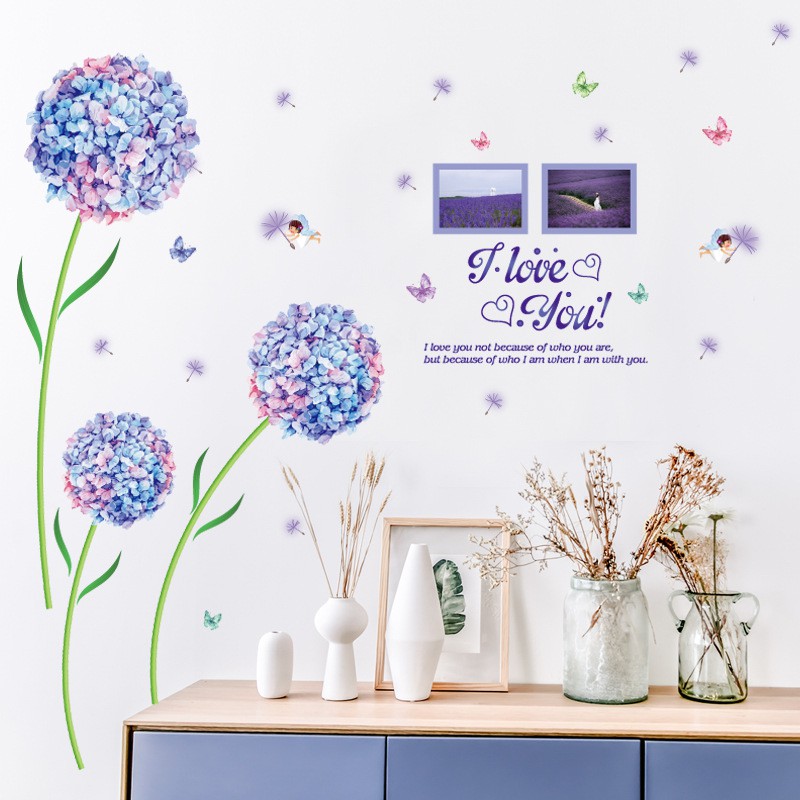 Decal dán tường - Giấy dán tường - Cẩm tú cầu - flower decal - sk9124B | BigBuy360 - bigbuy360.vn