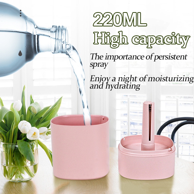 Máy Phun Sương Tạo Độ Ẩm Mini 220ML USB Khuếch Tán Tinh Dầu Dùng Trong Nhà Riêng Và Xe Hơi