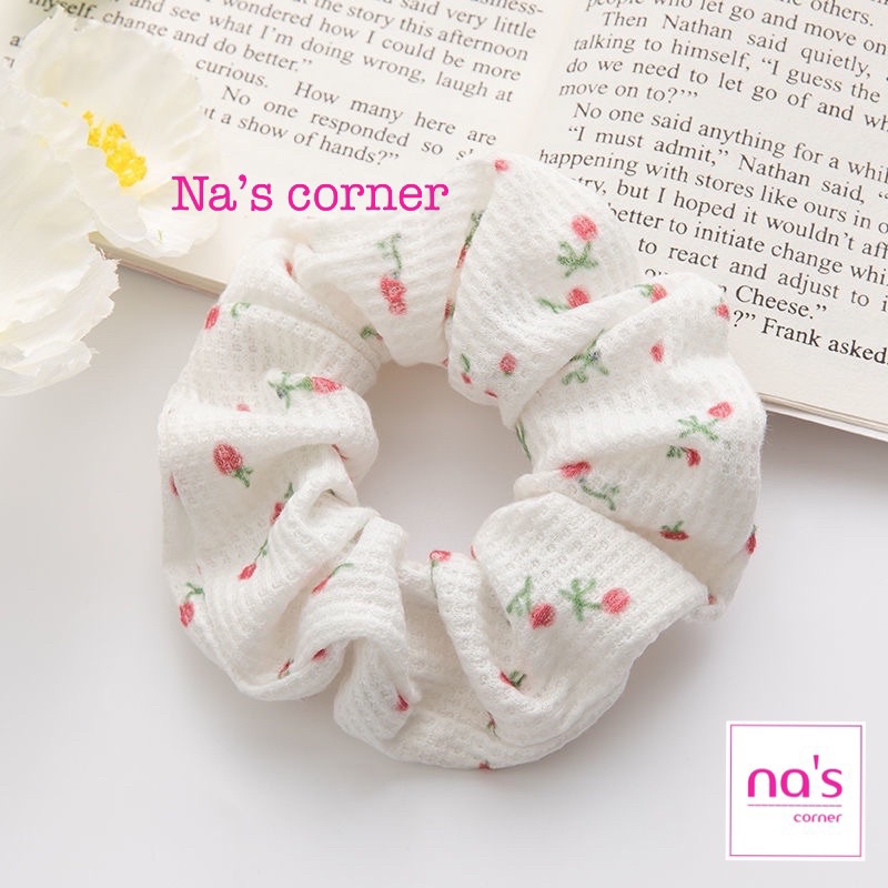 Thun cột tóc vải chun buộc hoa nhí