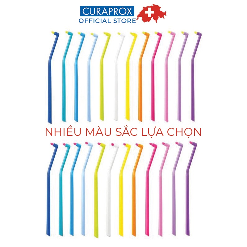 Bàn chải răng đầu nhỏ 6mm Curaprox CS 1006 Single - Thụy Sĩ