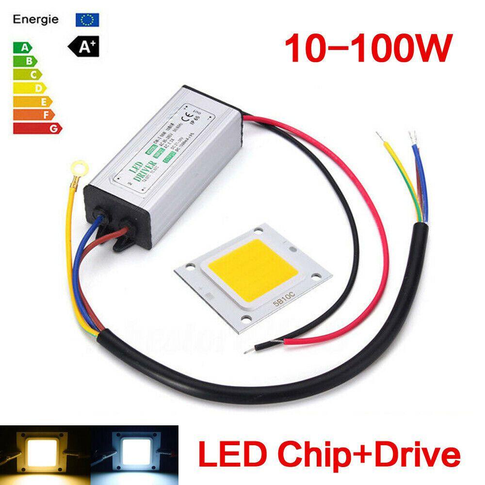 FAY Chip Đèn LED COB Ánh Sáng Trắng / Ấm Kèm Trình Điều Khiển Nguồn