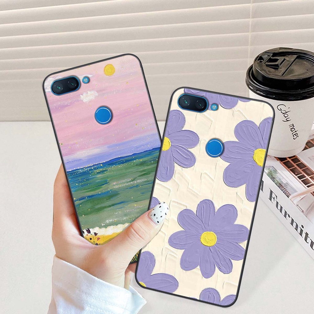 Ốp lưng Xiaomi MI 8 LITE hình hoa vẽ tay nghệ thuật - Giá tốt nhất - Hàng cao cấp