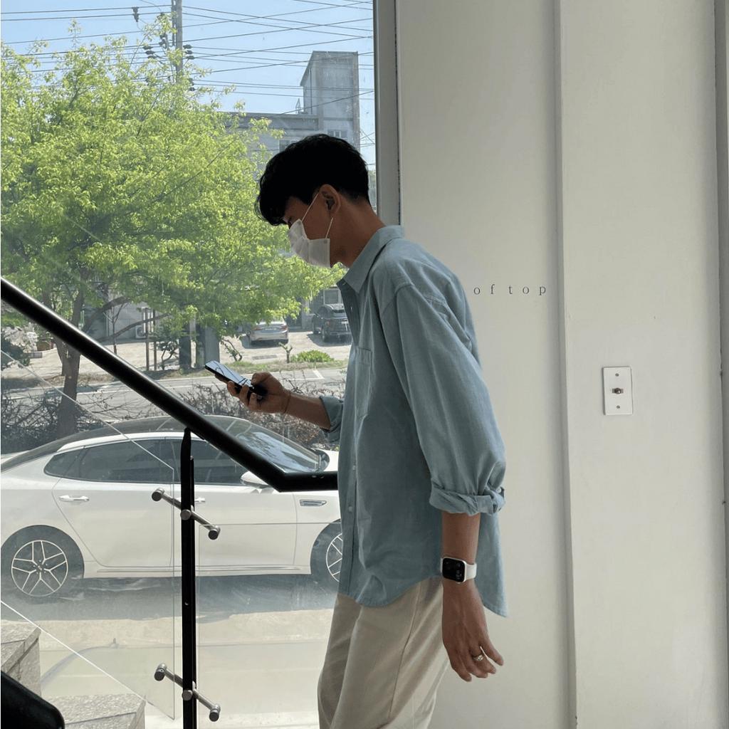 Áo sơ mi cổ bẻ dài tay chất liệu LINEN cao cấp, phom dáng thoải mái thấm hút cực tốt - LUMINON