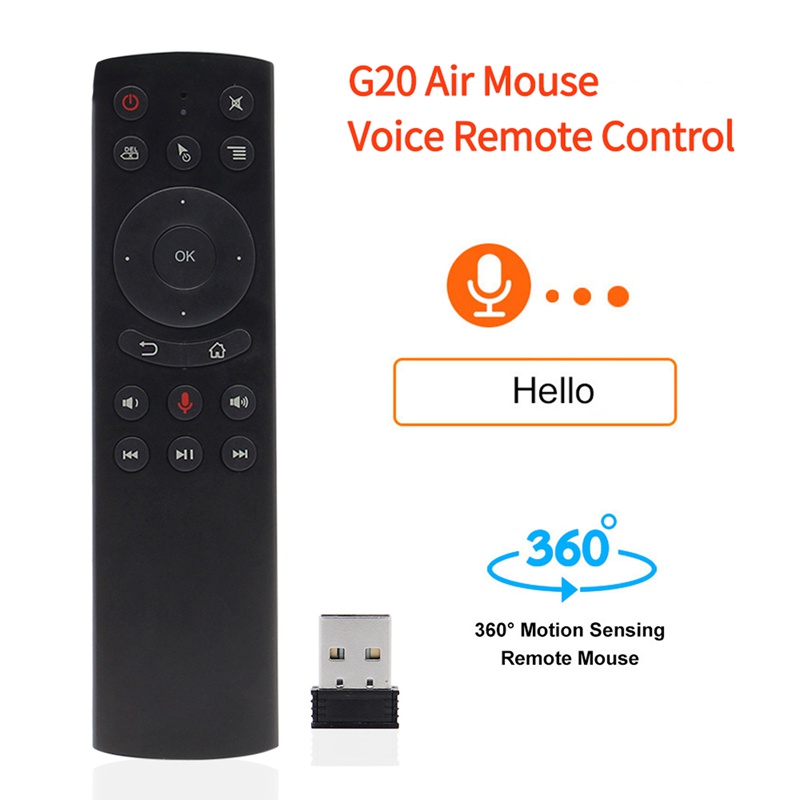 Chuột Không Dây Thông Minh G20S 2.4G Điều Khiển Giọng Nói IR Cho Android TV Box PC Tablet