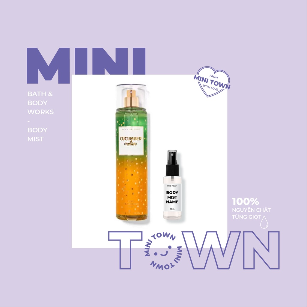 CUCUMBER MELON - Xịt Thơm Lưu Hương Toàn Thân Bath & Body Works Fine Fragrance Mist