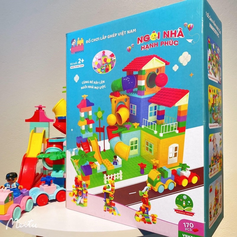 Xếp hình logo ngôi nhà hạnh phúc vinakidtoys