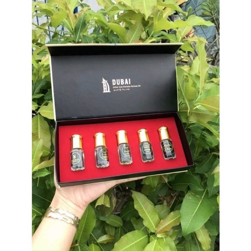 Test bộ 5 chai nước hoa đubai thể tích 5ml/chai