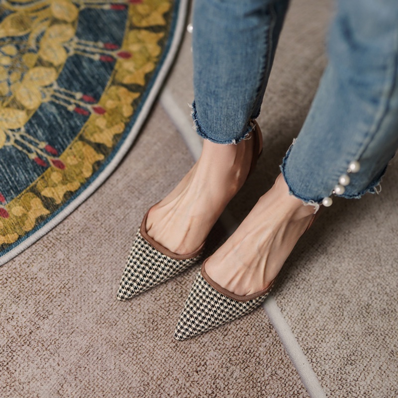 Giày Cao Gót Mũi Nhọn Phong Cách Retro Thời Trang Mùa Hè Quyến Rũ Dành Cho Nữ