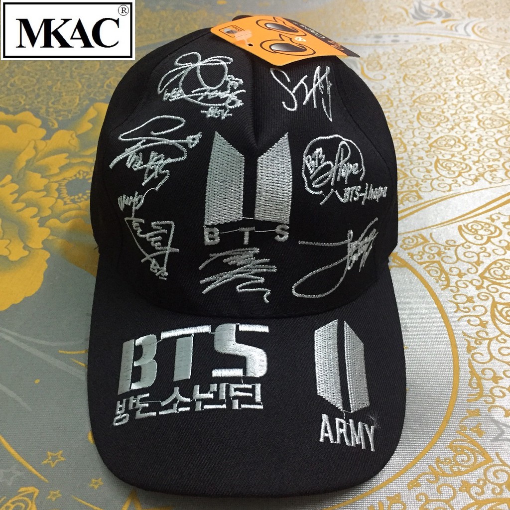 Nón Kết thời trang in logo BTS