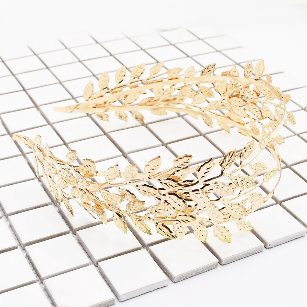 Băng Đô Cài Tóc Hình Lá Bằng Hợp Kim Thời Trang Dành Cho Nữ