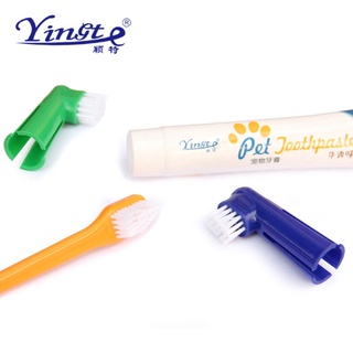 Toothpaste and toothbrush set for cats and dogs
