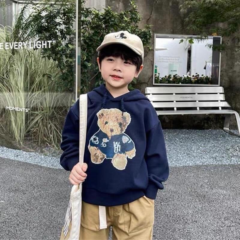 Áo nỉ hoodie mũ liền gấu cho bé 10-25kg