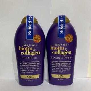 Dầu Gội Xả Biotin Collagen OGX - Dầu Gội Cặp Giảm Rụng Tóc, Kích Thích Mọc Tóc [Chính Hãng]
