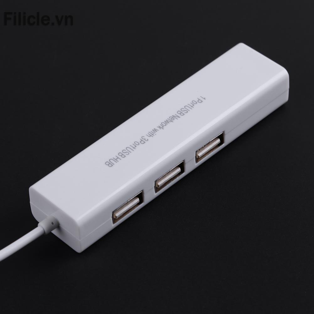 Bộ chia 3 cổng USB 2.0 HUB 10/100MB Micro USB sang RJ45 LAN | BigBuy360 - bigbuy360.vn