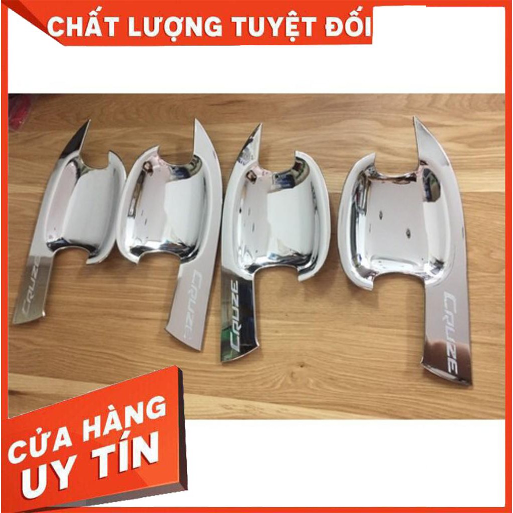 Ốp tay nắm, hõm cửa xe Chevrolet Cruze 2009 - 2018, 2019, 2020 Nhựa ABS mạ crom cao cấp
