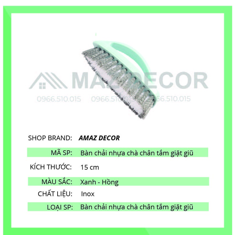 Giá sỉ tại xưởng Bàn chải nhựa chà chân tắm giặt giũ đồ quần áo CJ-1405 màu hồng đẹp tiện lợi vệ sinh đa năng