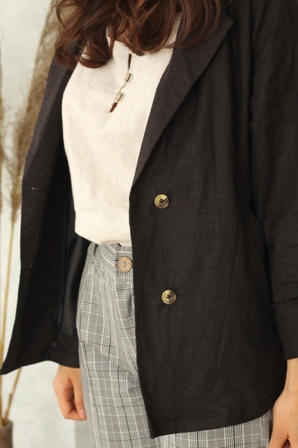 BLAZER LINEN BỐ ĐEN | BigBuy360 - bigbuy360.vn