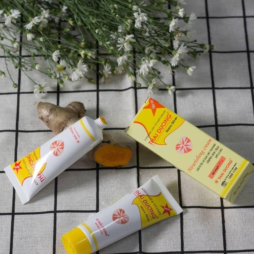 Kem nghệ & vitamin, giảm mụn và thâm Thái Dương 20g - Mẫu mới chính hãng